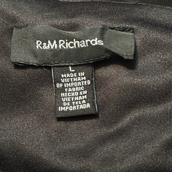 R&M Richards large black and tan dress with gold sparkled details - Picture 7 of 8